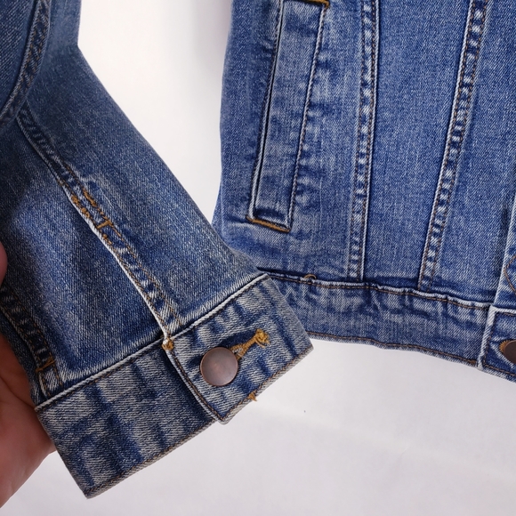 Wonder Nation Girls Jean Jacket Trucker Stretch blue size XXL 18 - Picture 3 of 5